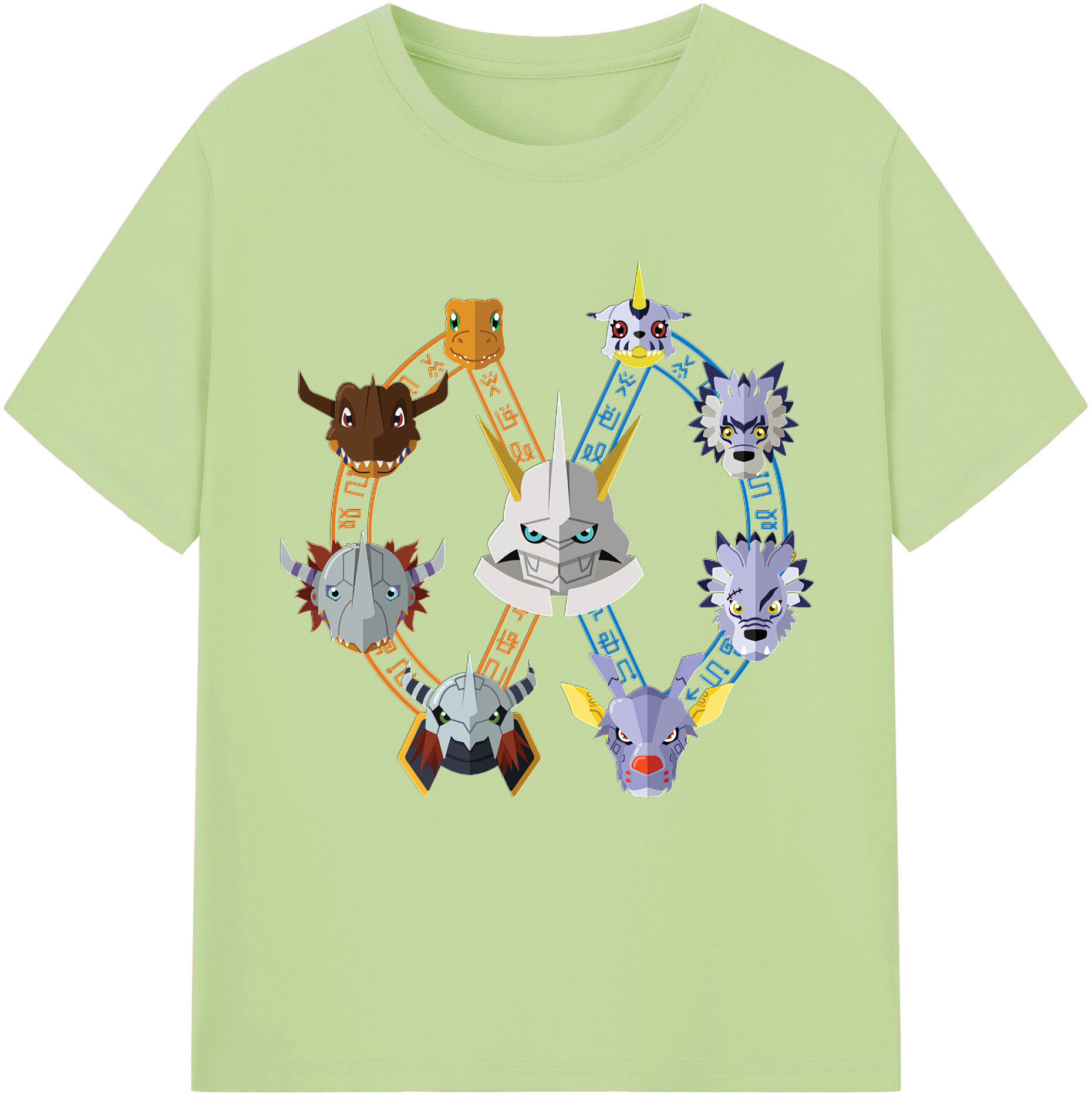 （画像用） Digimon デジタルモンスター/デジモン 綿100％半袖Tシャツ（フロントプリント）
